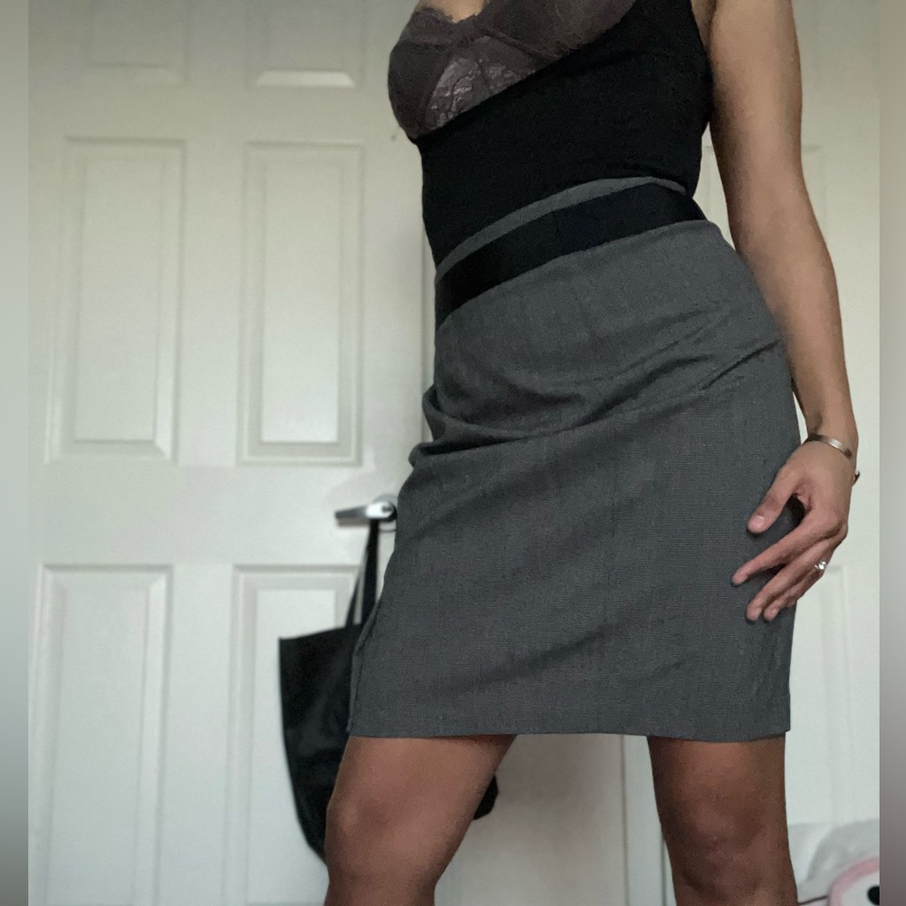 Black and grey Pencil Skirt for work or recycle!!